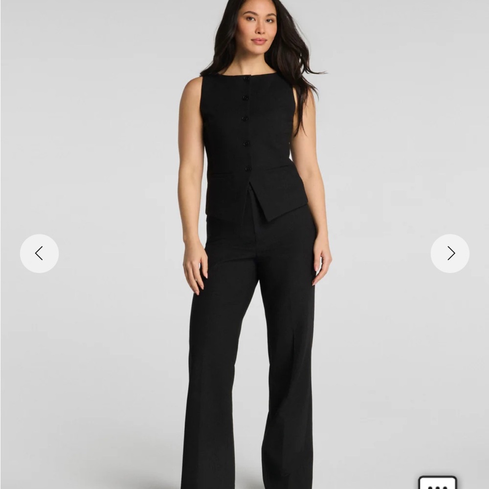 SPANX SuperSmooth Stretch twill Easy Flare Pant- Classic Black